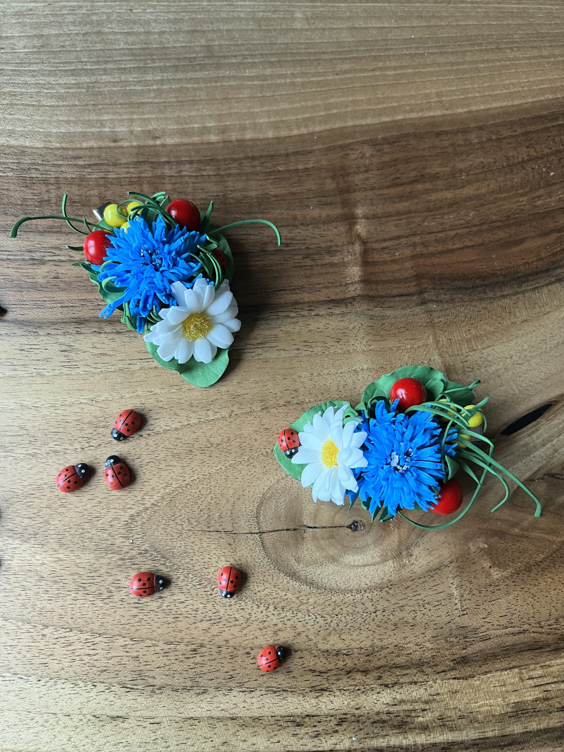 Заколка "Україна" волошка