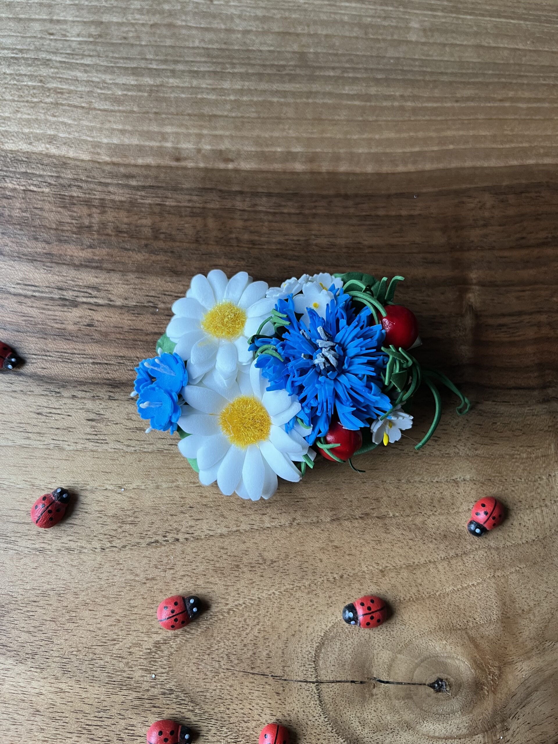 Заколка "Україна" вел.волошка