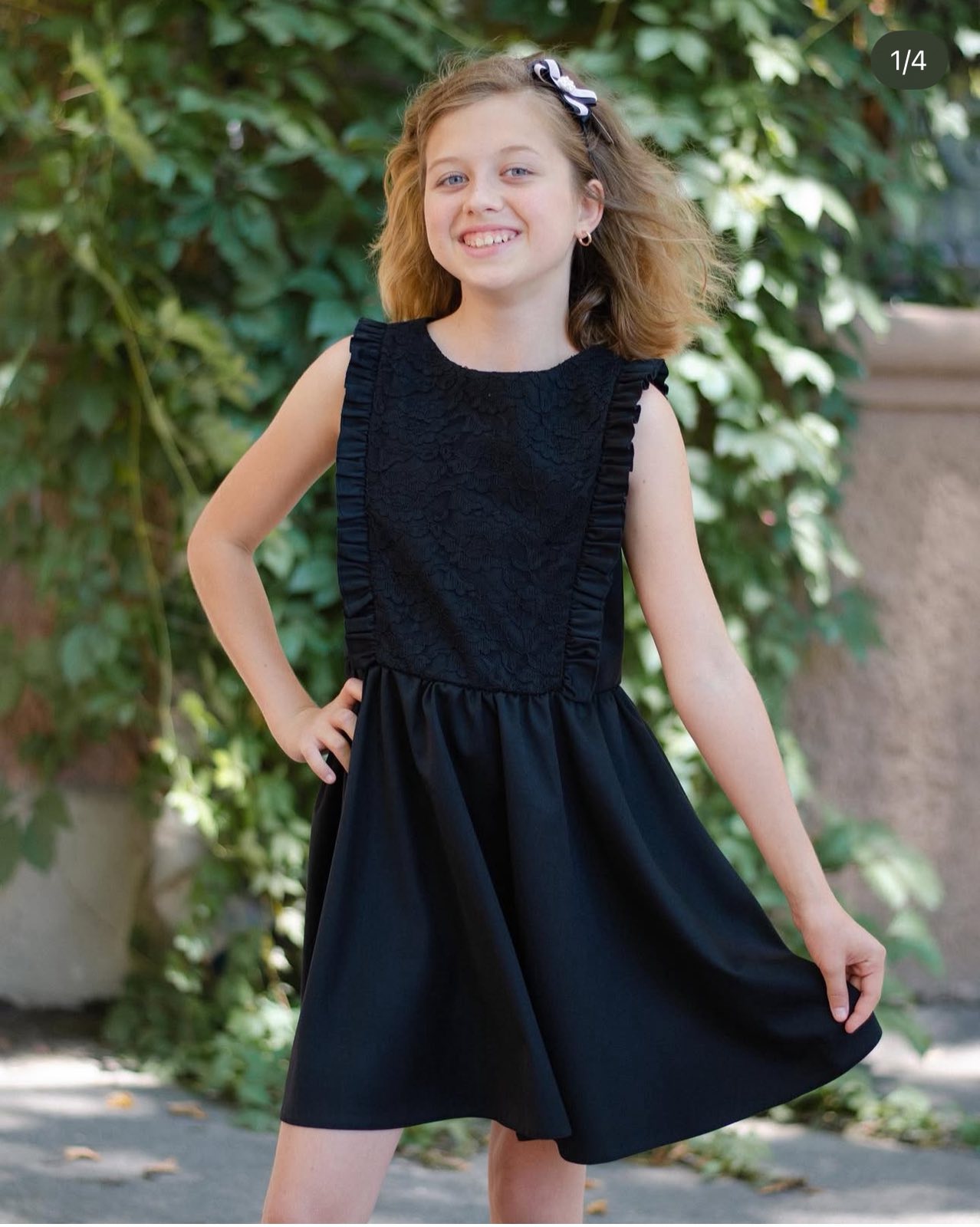 Сарафан для дівчинки синій 40-9007-2