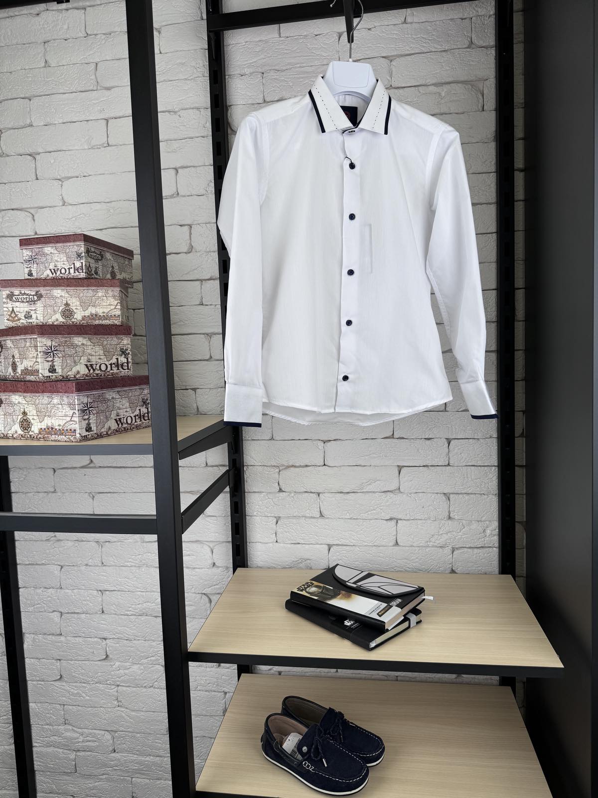 Сорочка біло-синя 1115-1бс