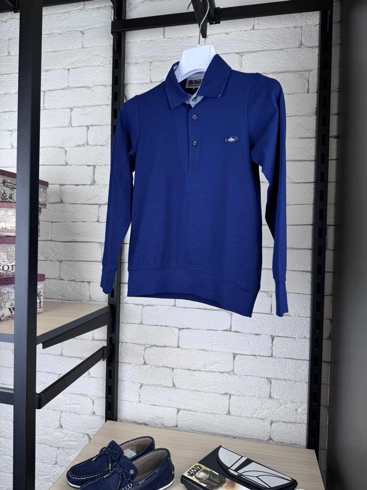 Поло синій 7674-23