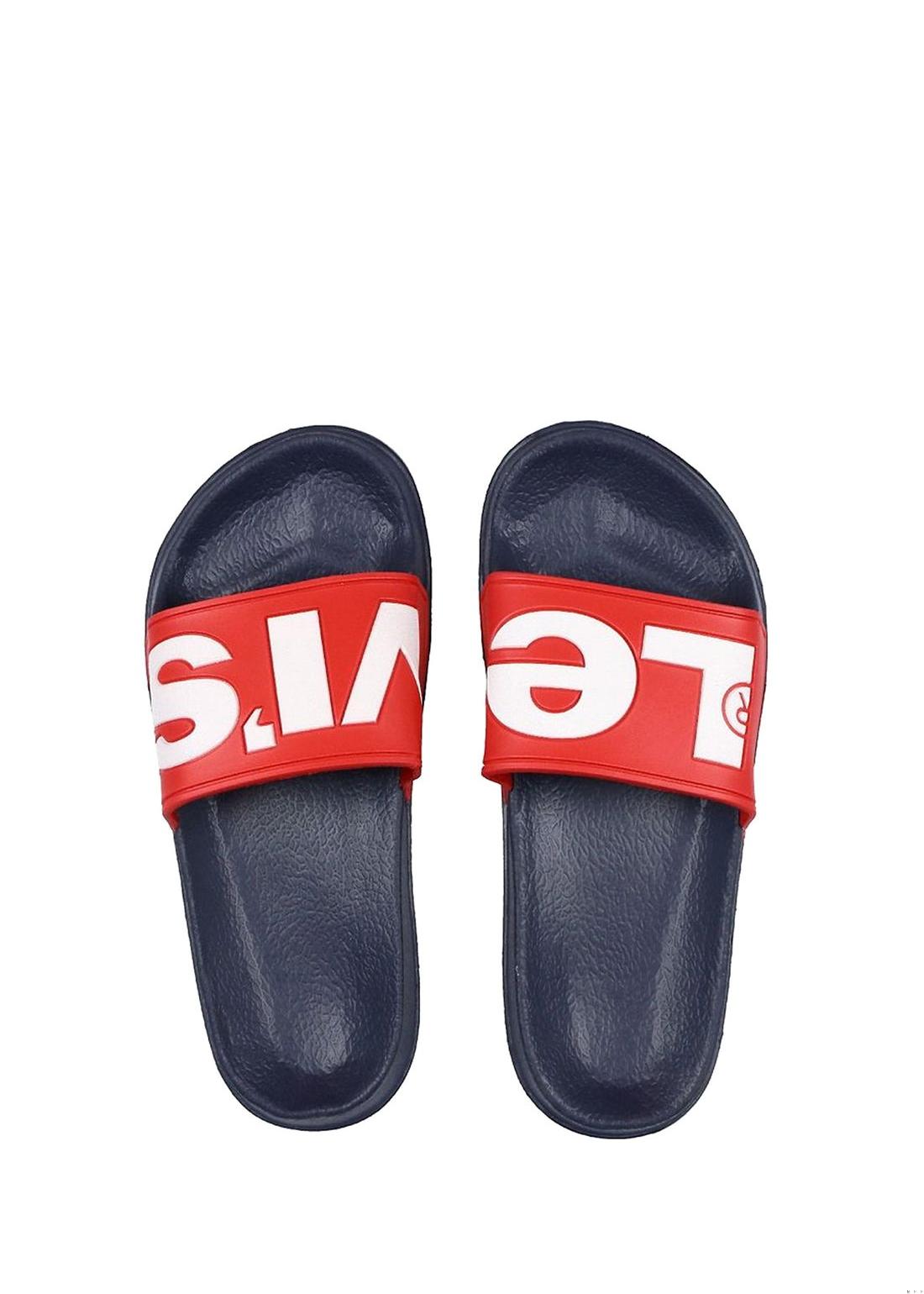 Шльопанці червоні Levi's VPOL0098-99S-R