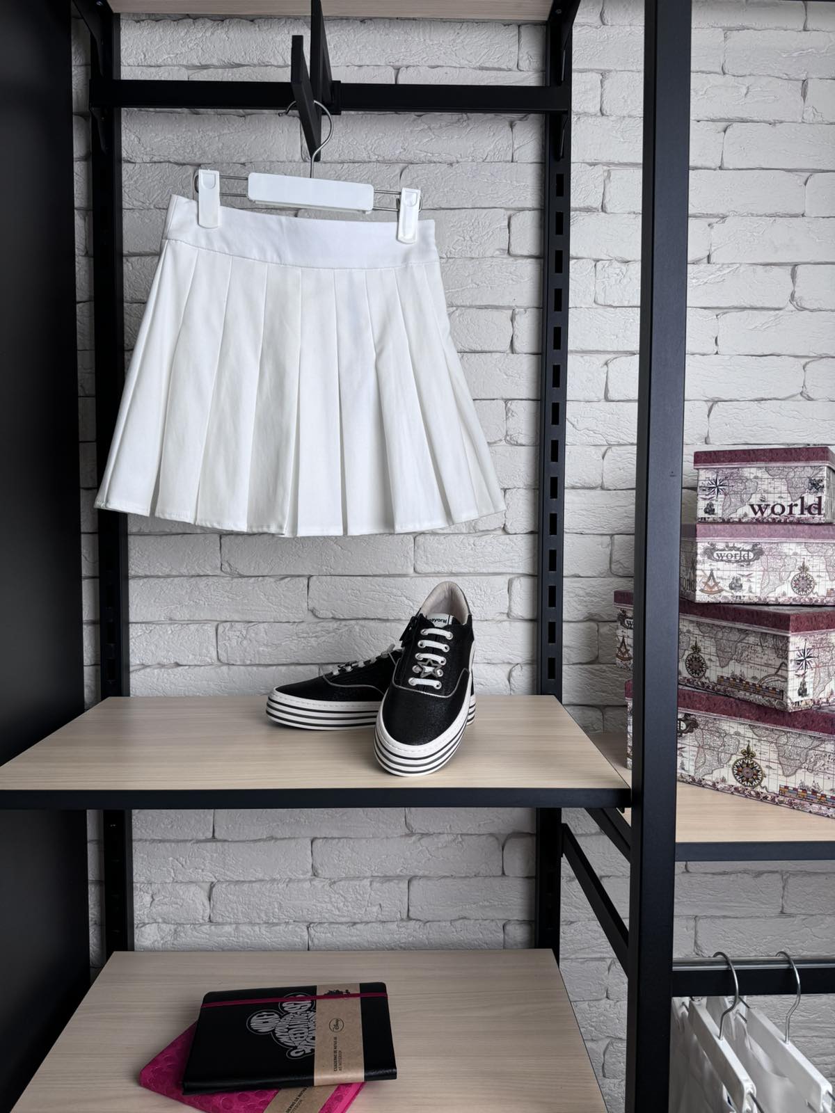 Спідниця плісе для дівчинки біла 11071156