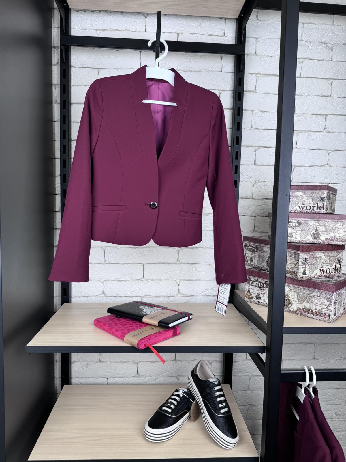 Жакет для дівчинки бордовий 1131-1121