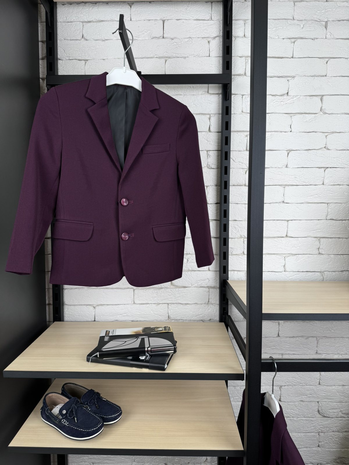 Жакет для хлопчика бордовий 19071342