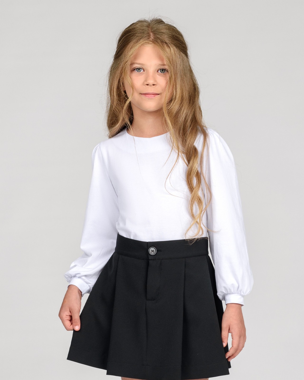 Блуза для дівчинки біла д/р 2622400201