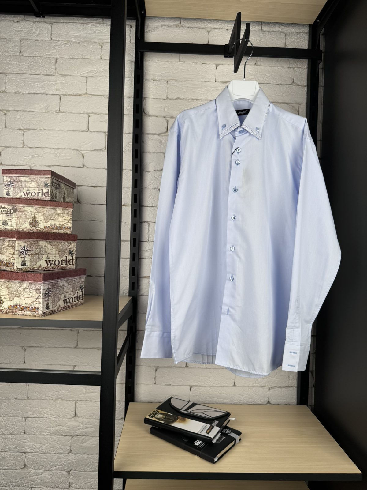 Сорочка блакитний д/р 410-2п