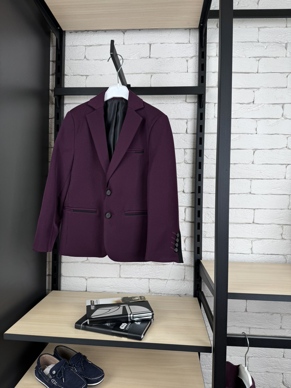 Жакет для хлопчика бордовий 4215-1346