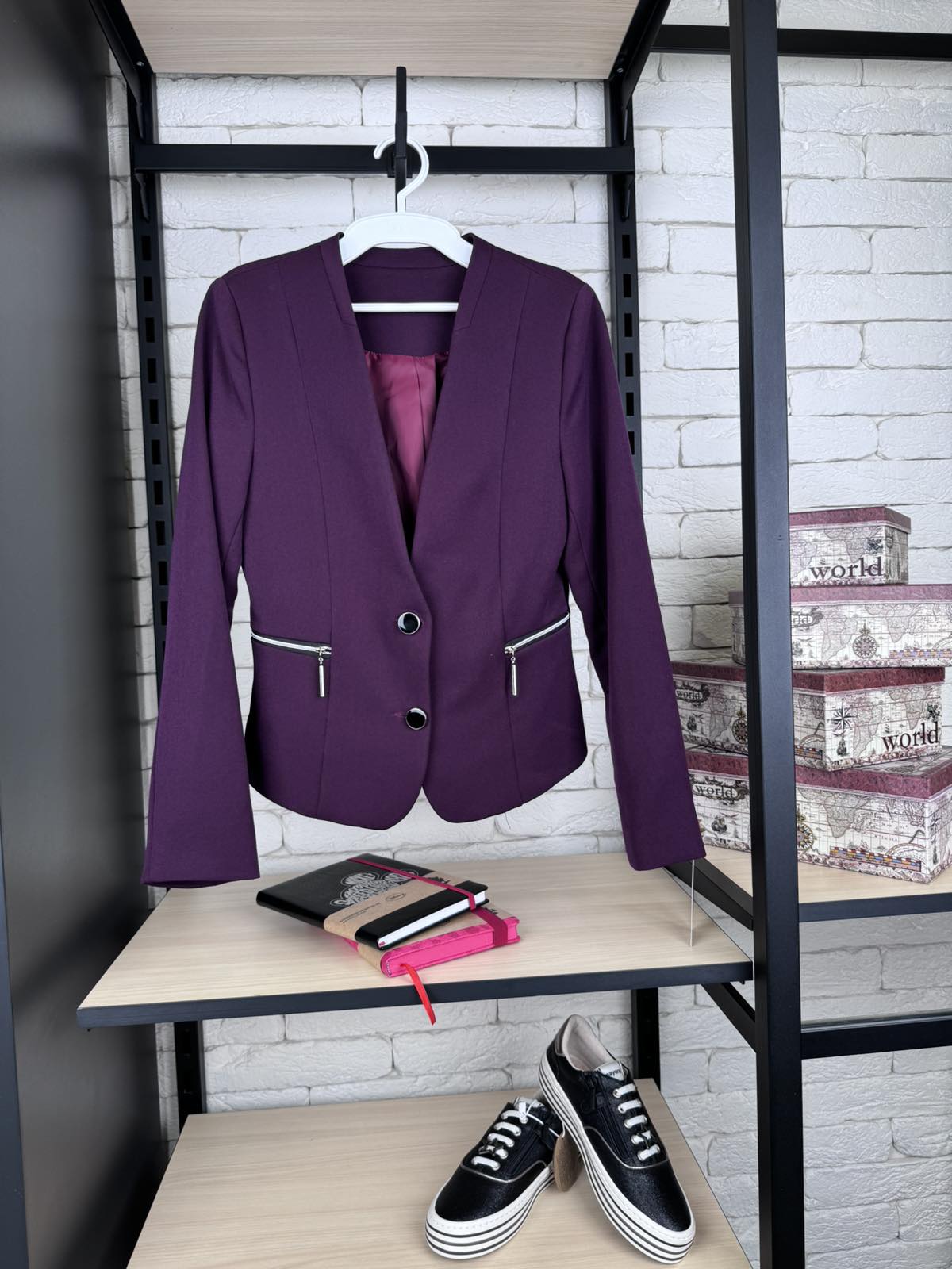 Жакет для дівчинки бордовий 471-1114б