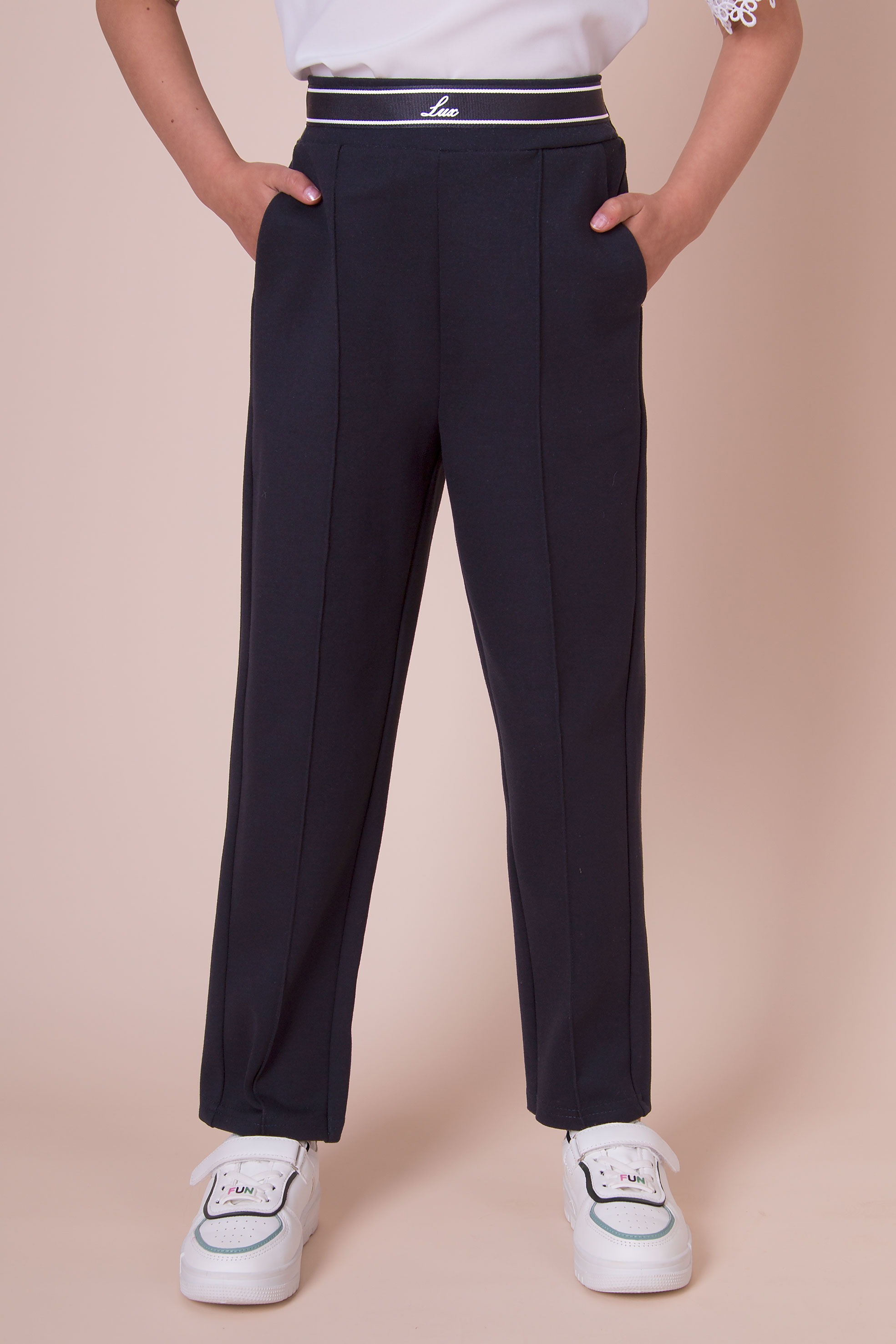 Брюки для дівчинки синього кольору 5132-02