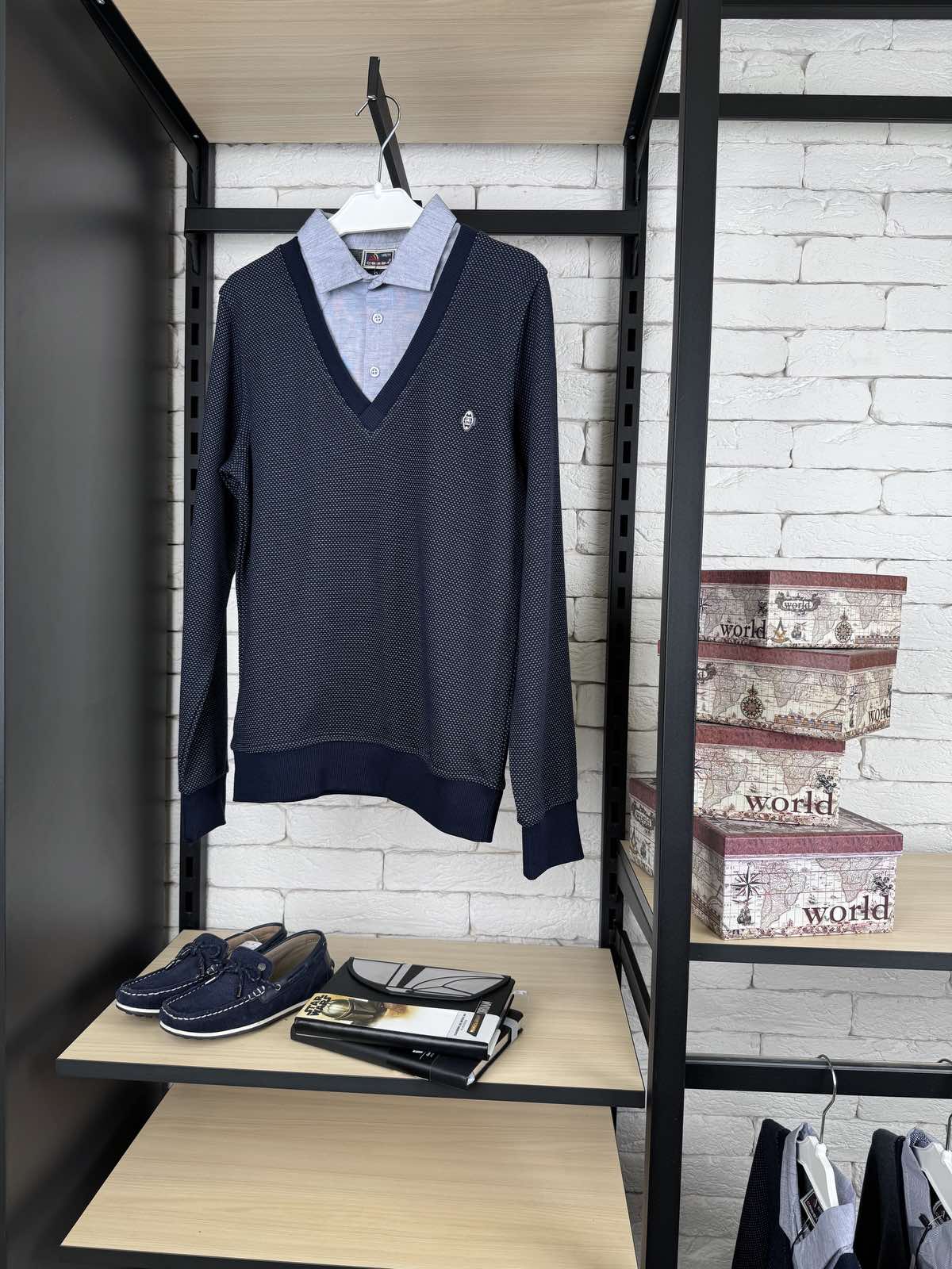 Пуловер для хлопчика синій 7965с