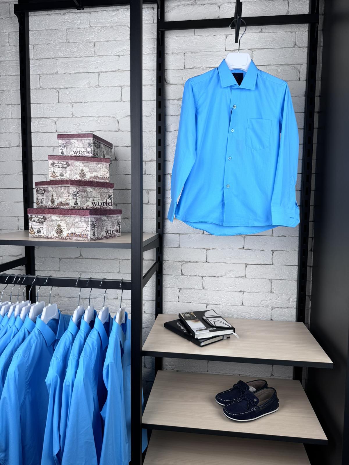 Сорочка блакитна д/р 97-16п