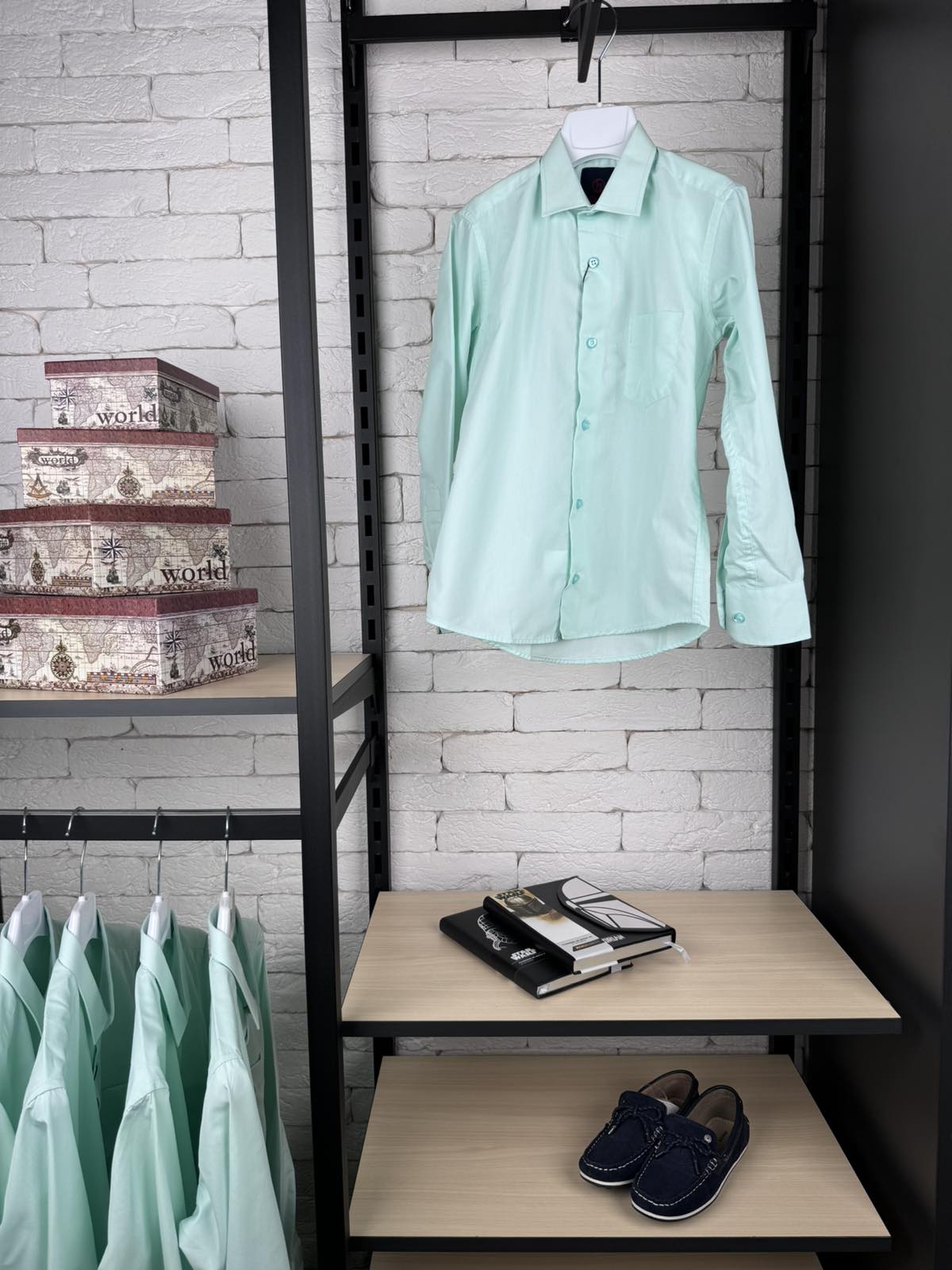 Сорочка зелена д/р 97-26-п