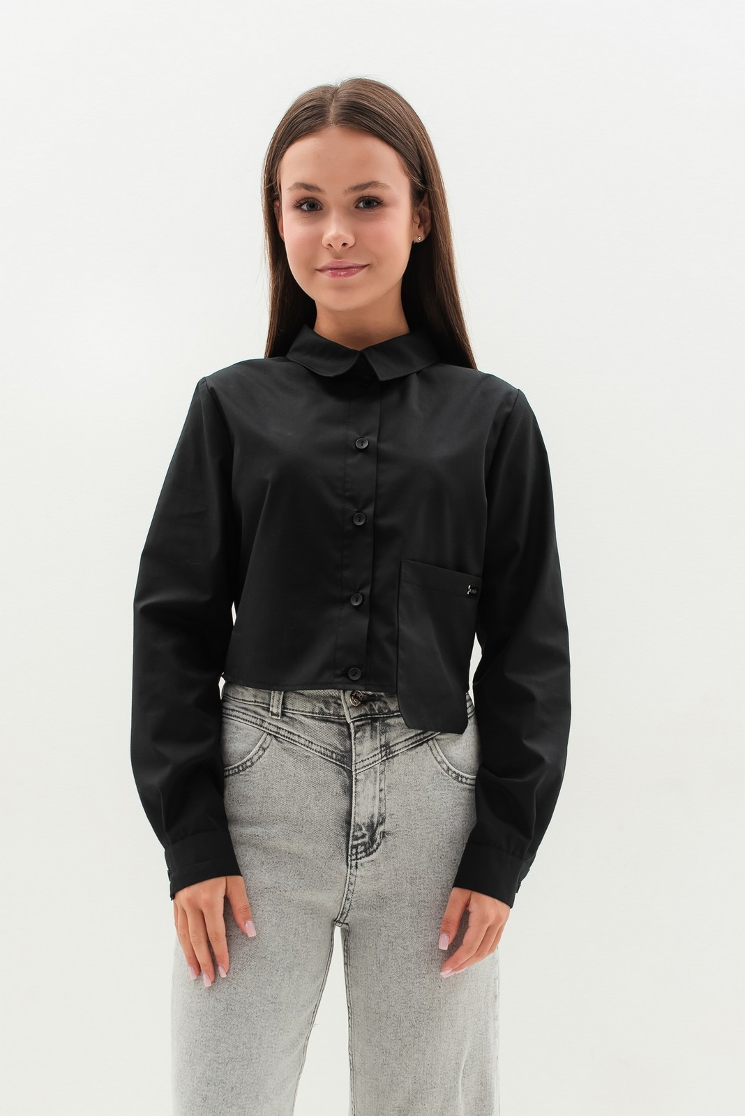 Блуза для дівчинки Паніз чорний SI022-Y4F13bk