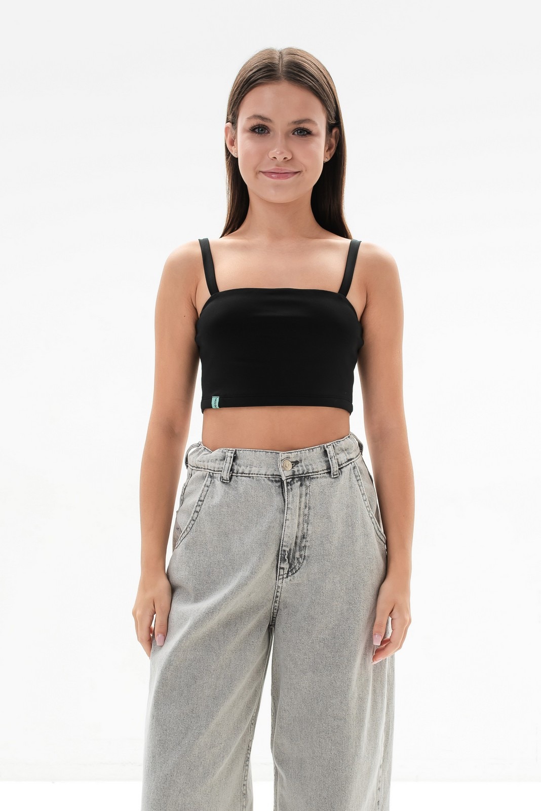 Топ для дівчинки Квінбі чорний TP030-Y4F23bk