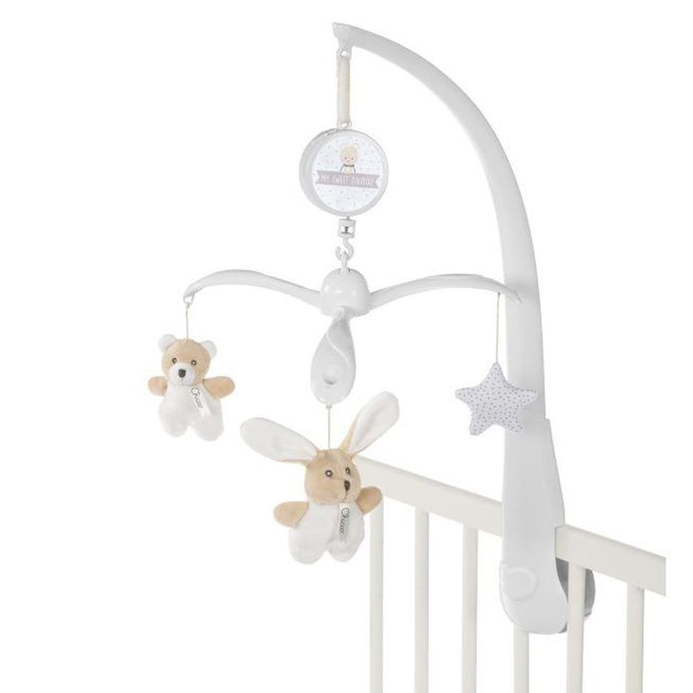 Іграшки для немовлят, розвиток й розваги Іграшка-мобіль на ліжко "Ведмежа і зайченя" серії "My Sweet Dou Dou" Chicco 09714.00