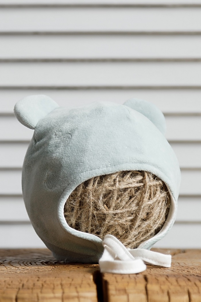 Шапочки, хустинки. Велюрова шапка Tessera, Сиза Mag Baby 100983