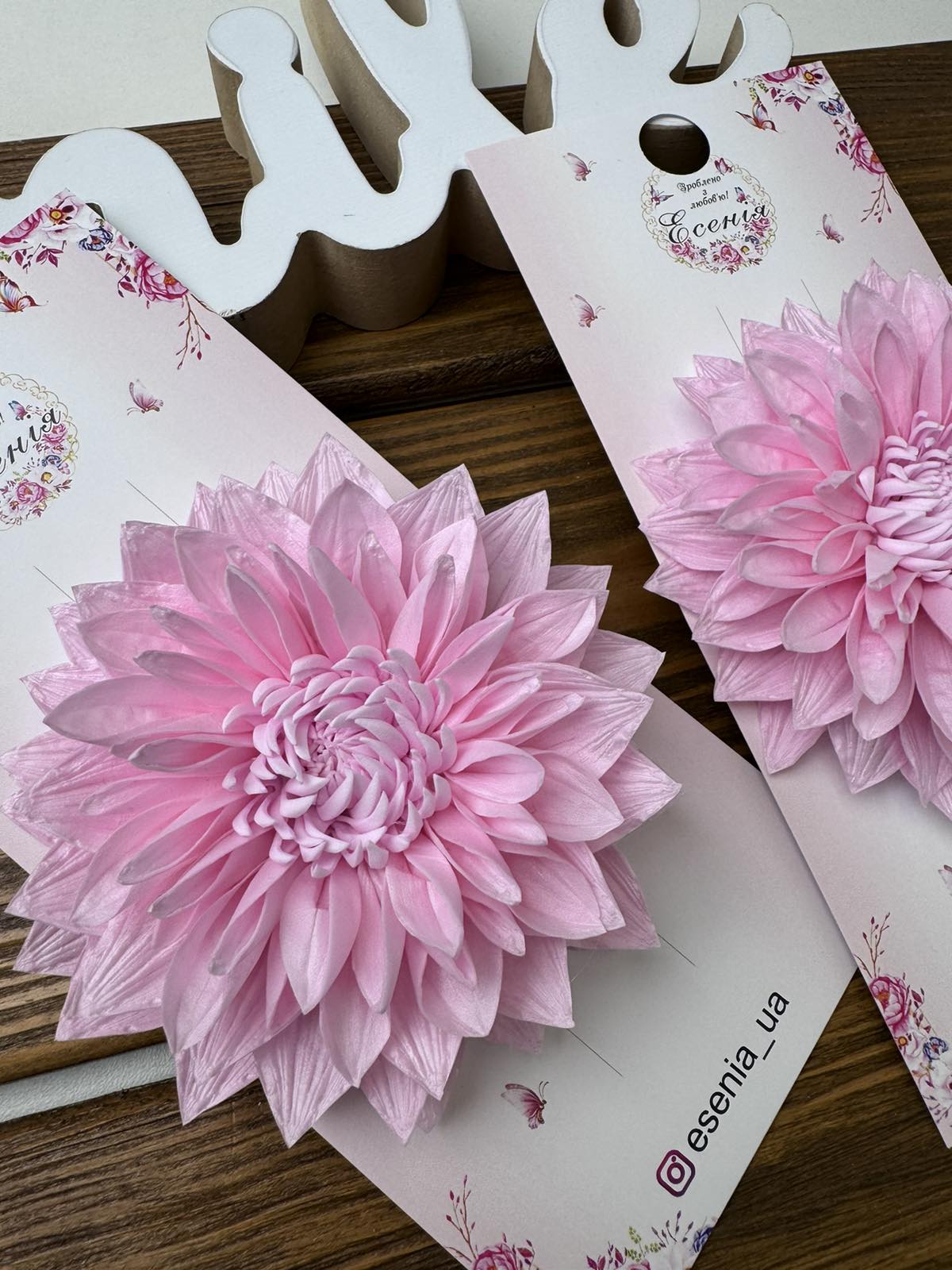 Прикраси для волосся. Заколка "Жоржина" рожевий для дівчинки 11-2510-1406