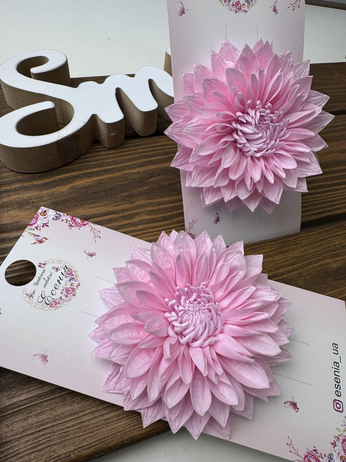 Прикраси для волосся. Заколка "Жоржина" рожевий для дівчинки 11-2510-1406