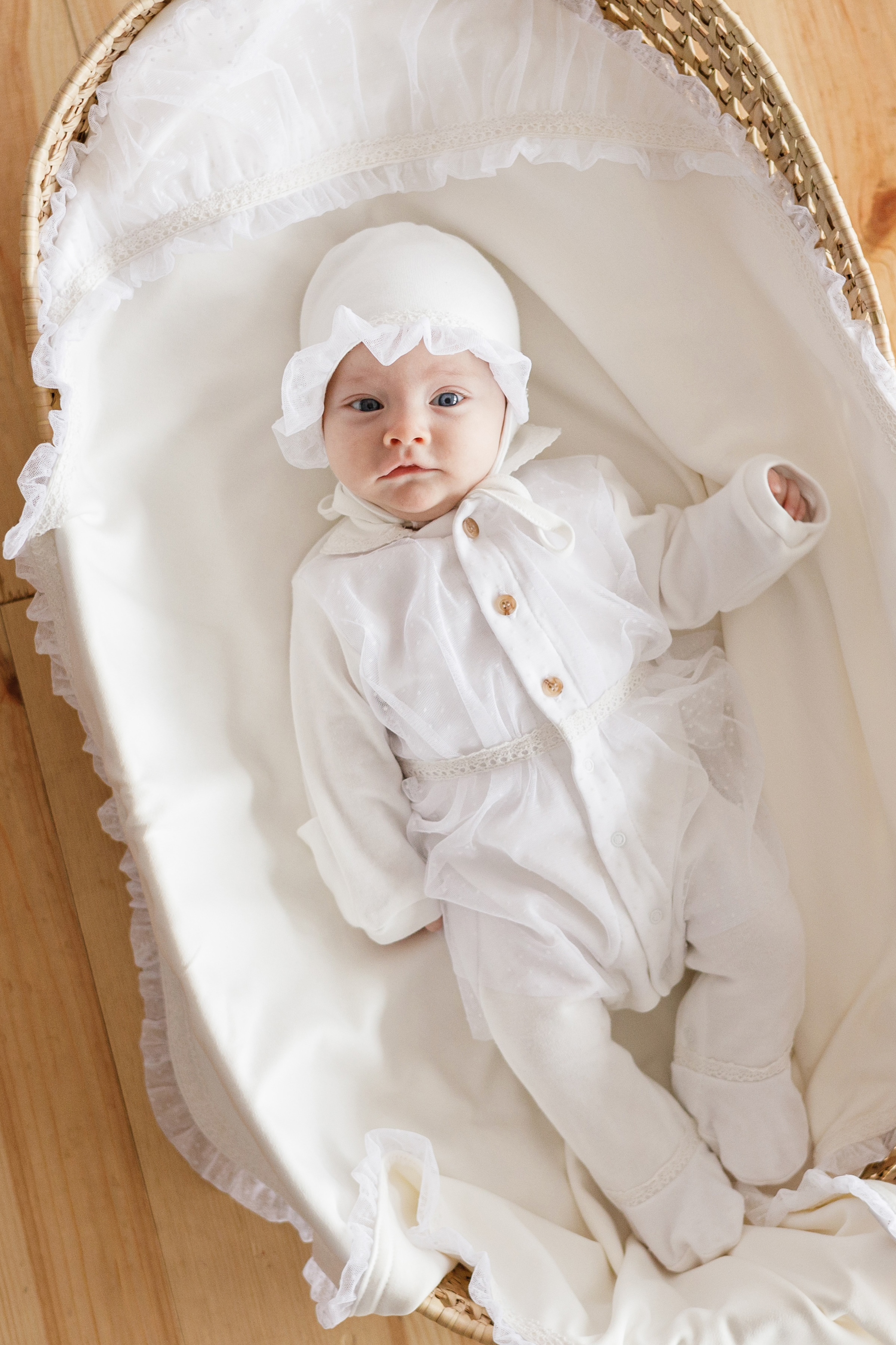 Пледи та конверти. Плед на виписку та хрещення з фатіном "Ursula", Молочний 110500