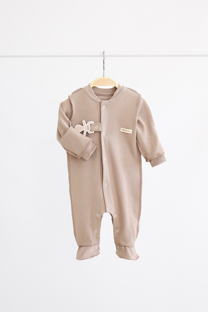 Чоловічок, повзунки. Комплект чоловічків "Abel", Молочний і Коричневий Mag Baby 131737