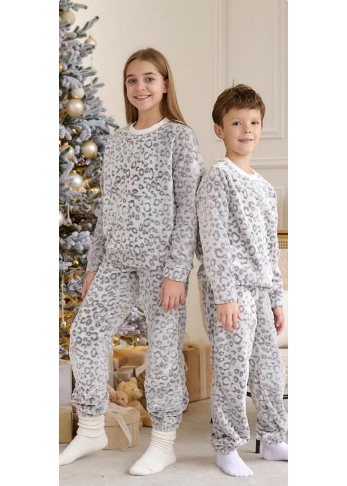 Піжами. Піжама тепла, леопард для дівчинки 011124-1732