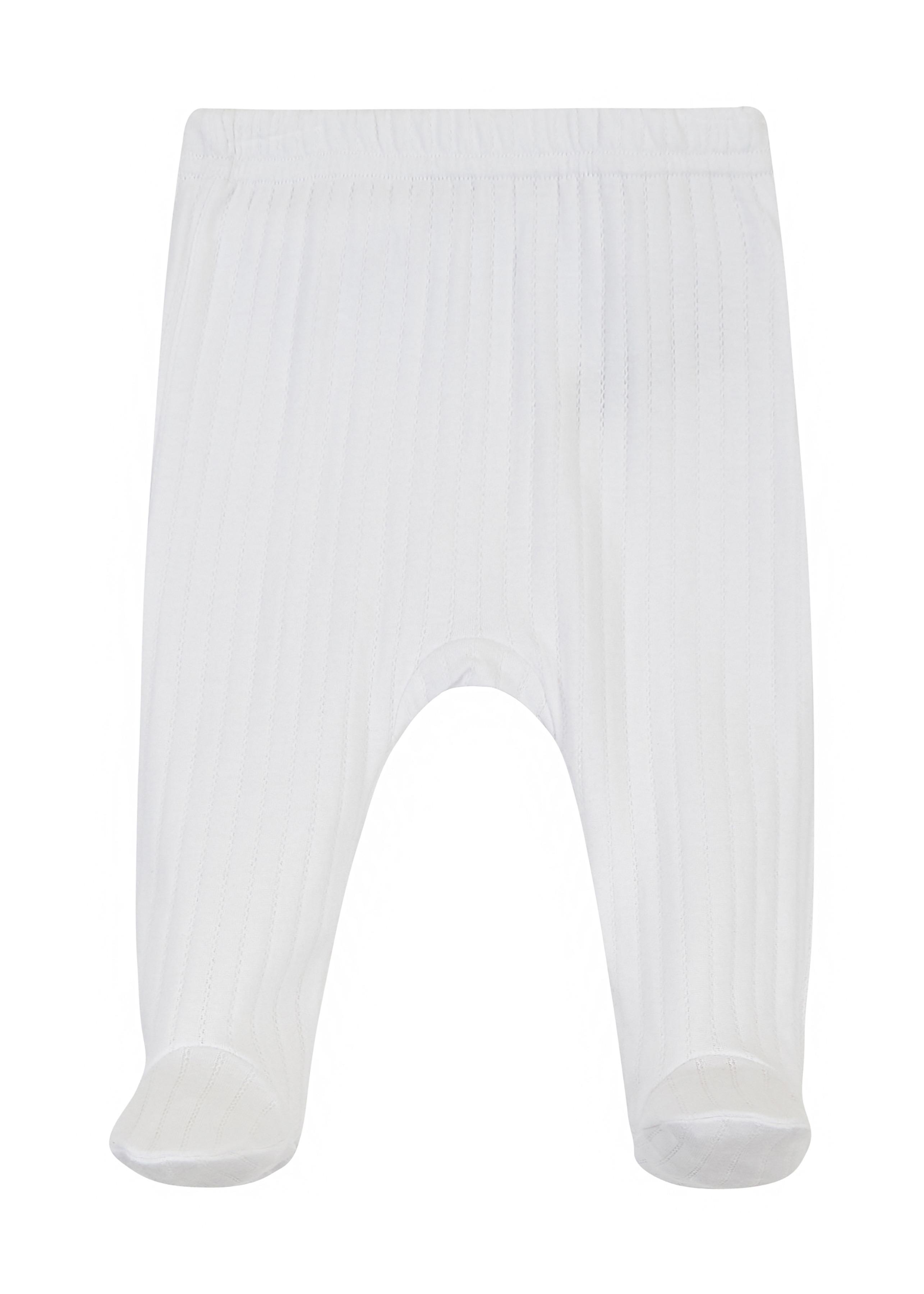 Чоловічок, повзунки. Повзунки ясельні білі бавовняні "Ажур" 1006C33