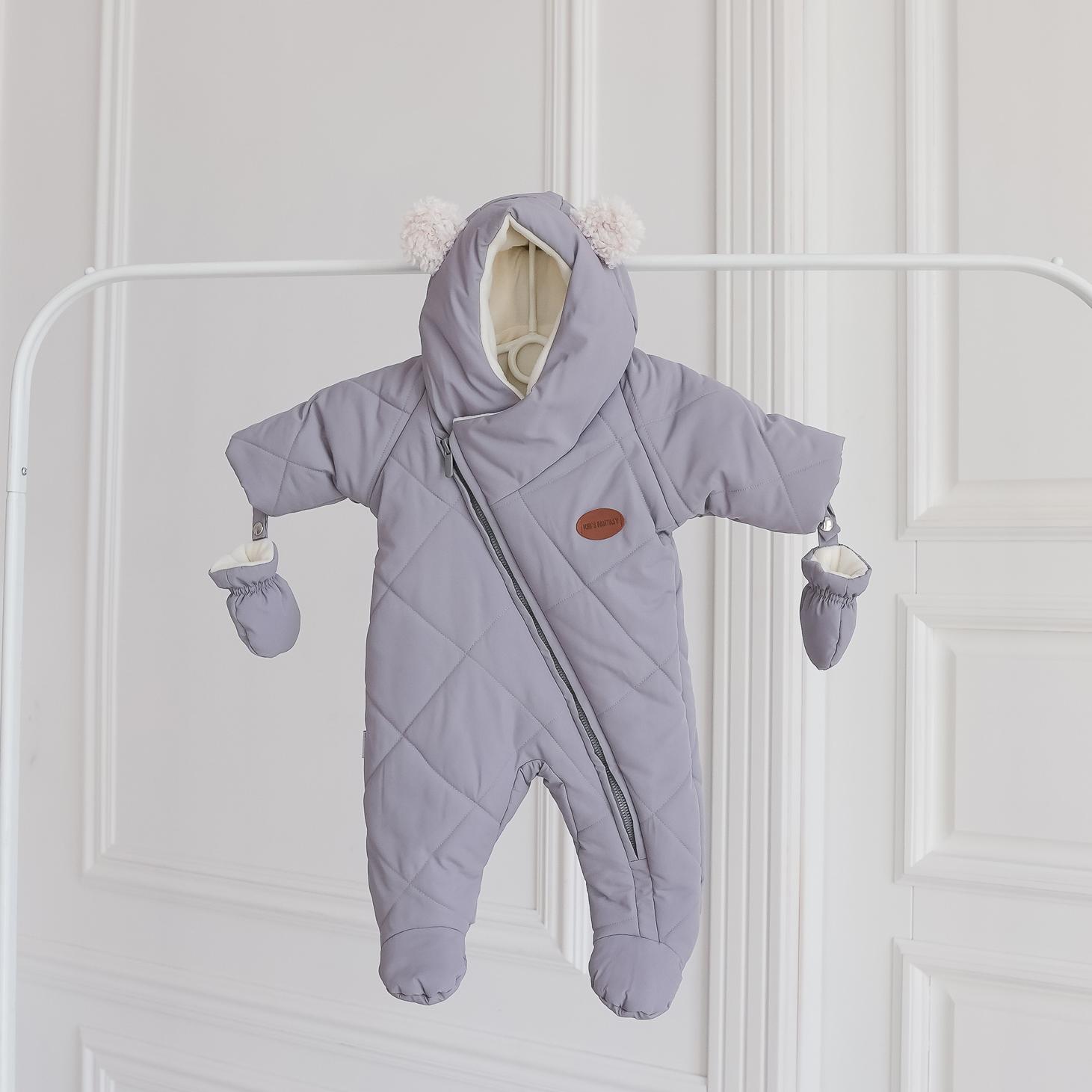 Верхній одяг. Зимовий комбінезон Polar сірий 10151-011124