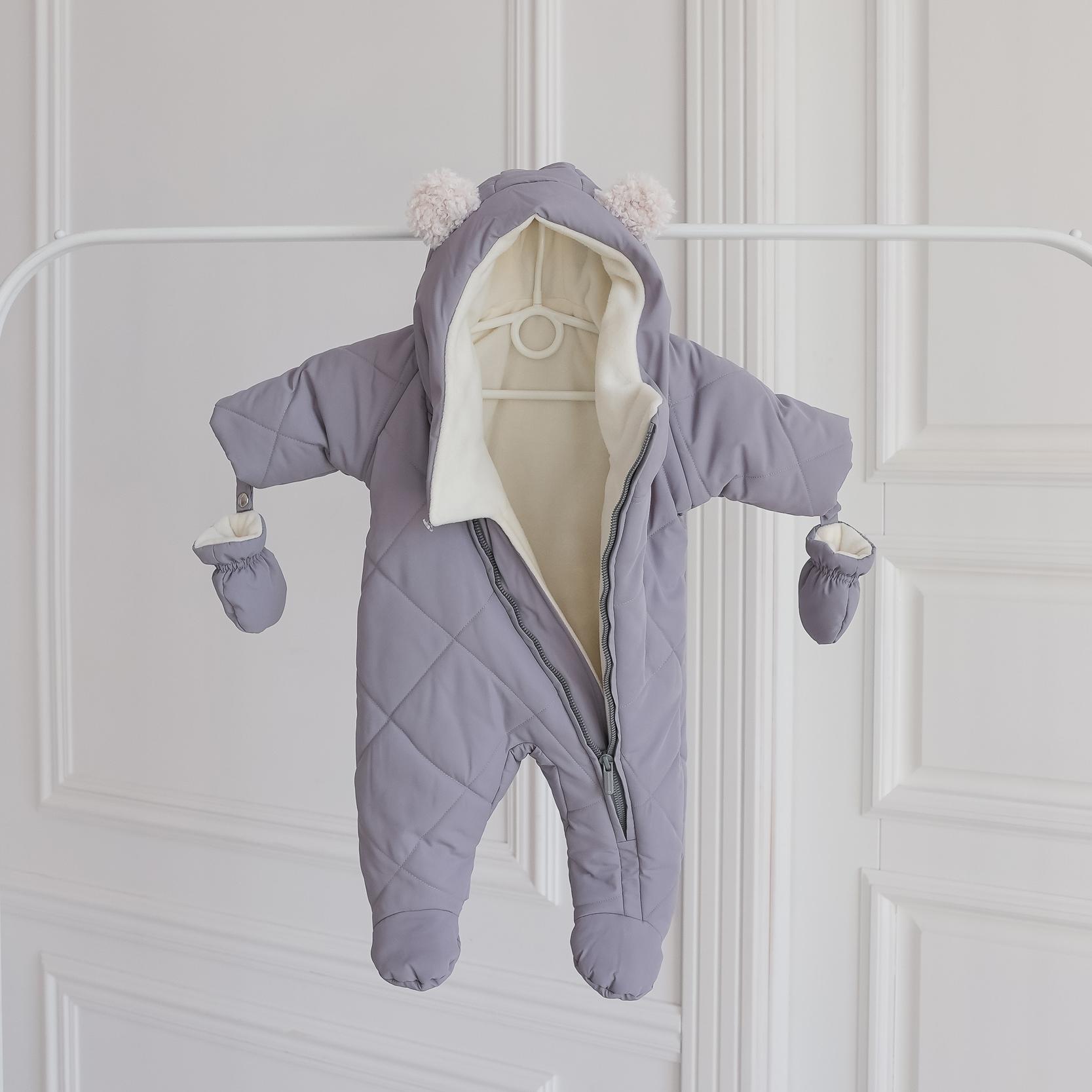 Верхній одяг. Зимовий комбінезон Polar сірий 10151-011124