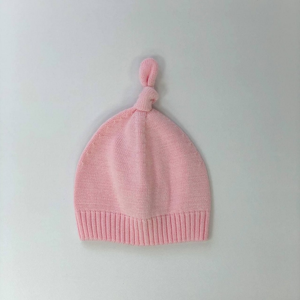 Шапочки, хустинки. Шапочка вязана з помпоном 39 рожевий 3734 1039909