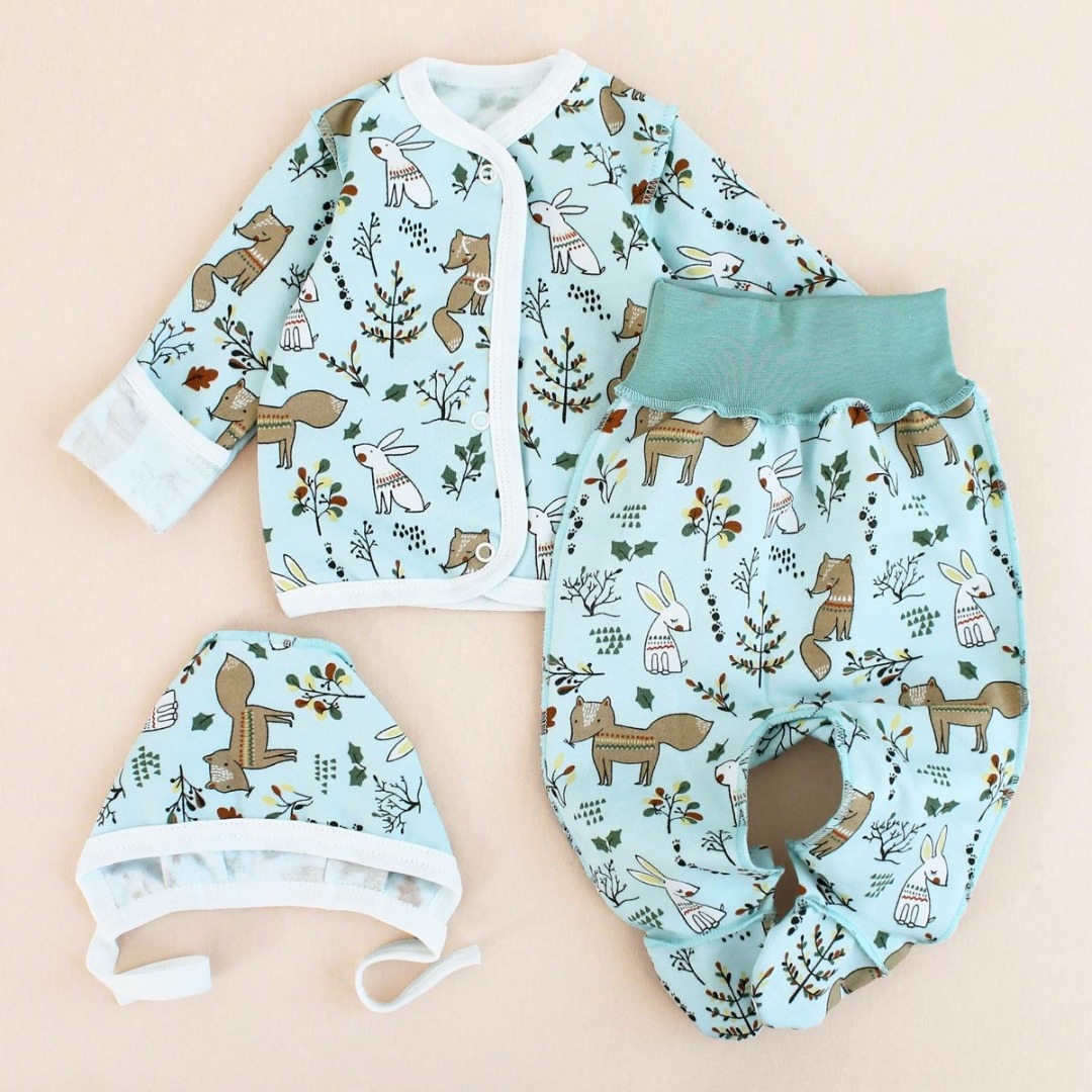 Комплекти. Комплект для дівчинки (кофта+коротиші+шапка) ФА, КН34, футер акт 13868-1