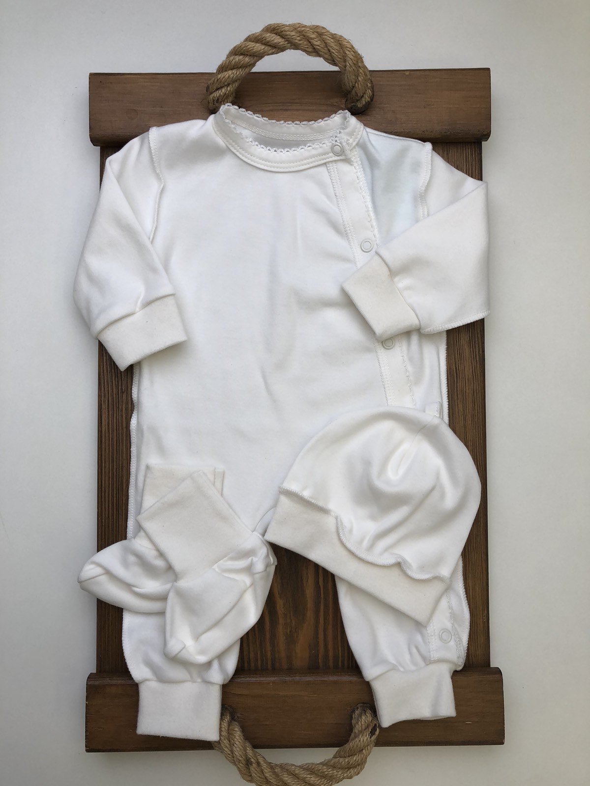 Комплекти. Комплект для хлопчика (чоловічок, шапка, пінетки) 14136