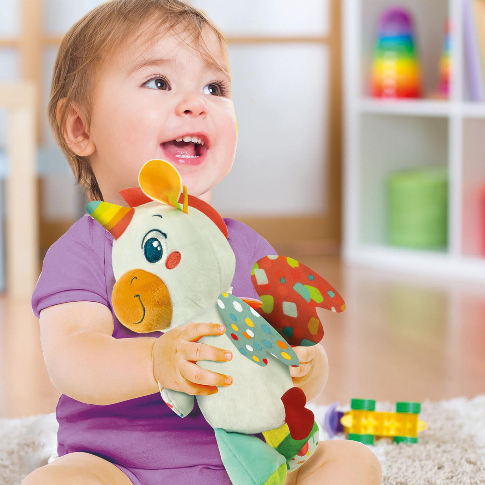 Іграшки для немовлят, розвиток й розваги. Іграшка м'яка музична Clementoni "My Little Unicorn" 17846