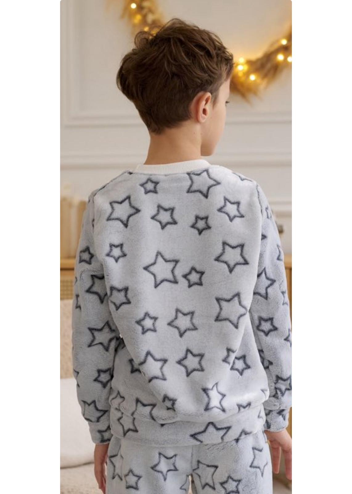 Піжами. Піжама тепла, сіра зірка для хлопчика 2115-011124