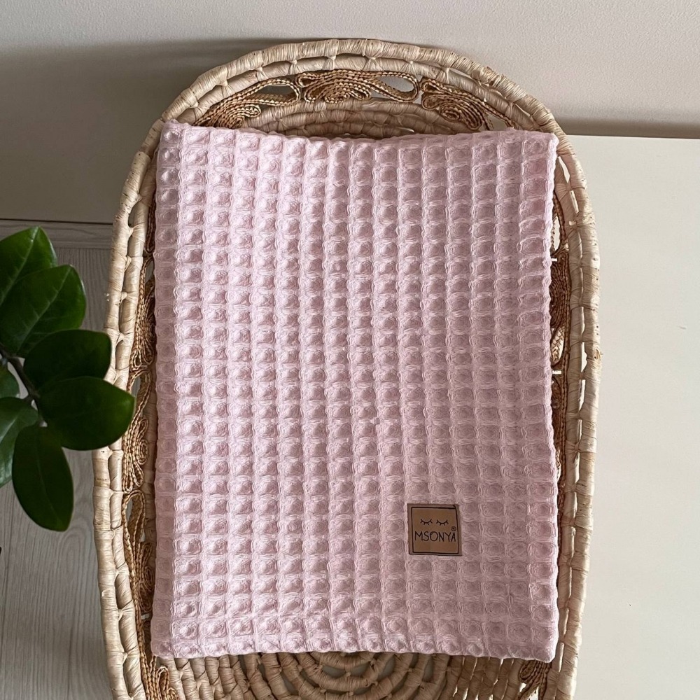 Пледи та конверти. Плед вафля "Грецька" Пудра 240079