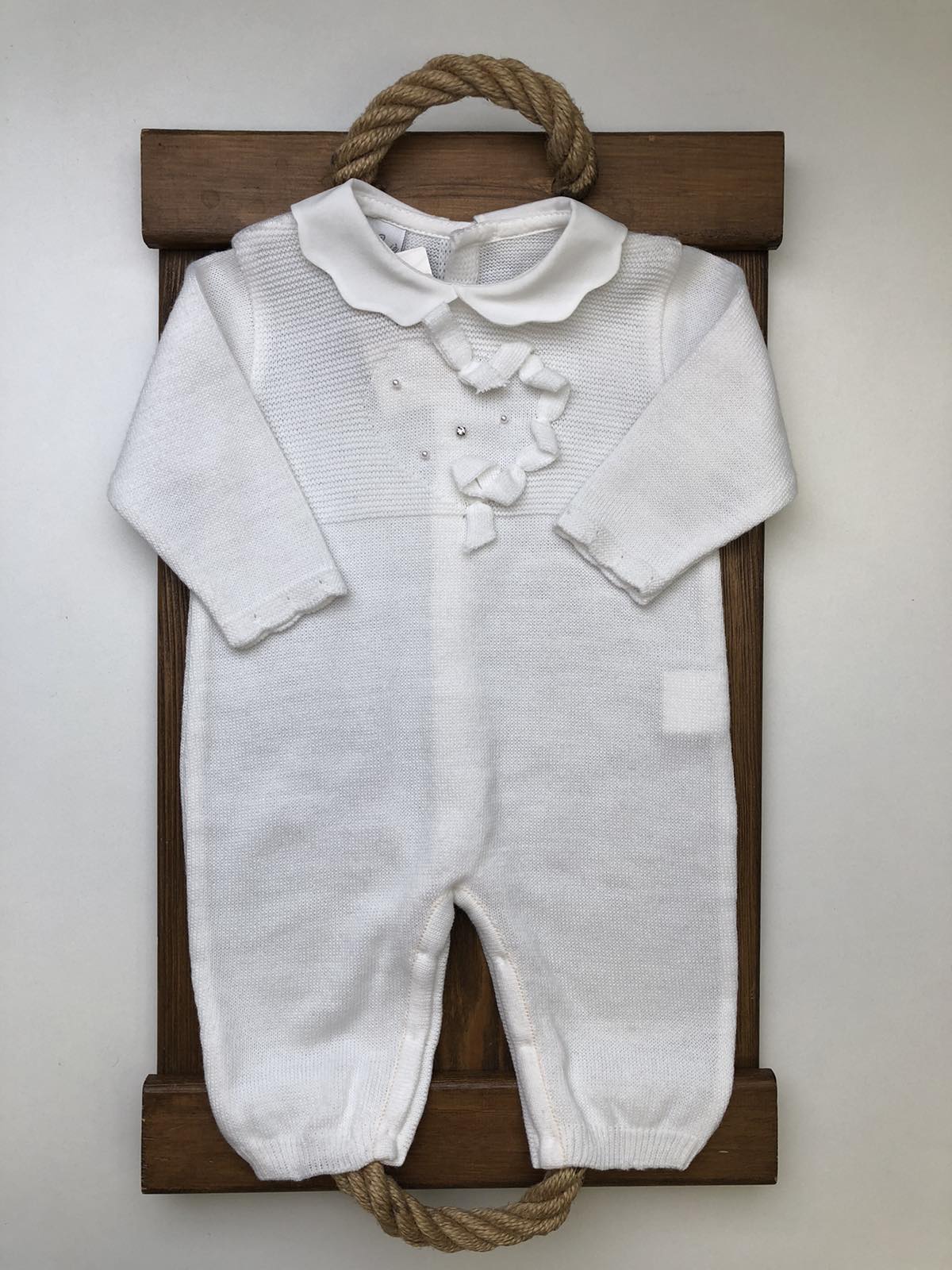 Чоловічок, повзунки. Чоловічок вязаний Lusie для дівчинки 34-10-1551