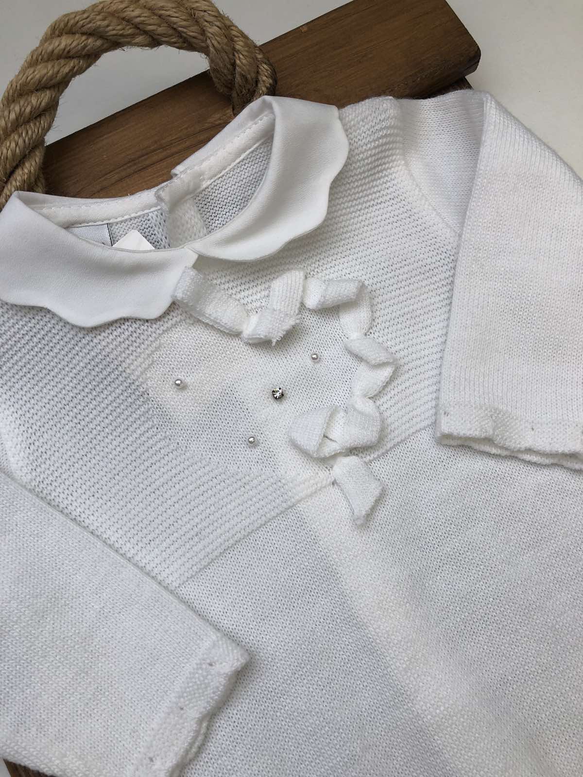 Чоловічок, повзунки. Чоловічок вязаний Lusie для дівчинки 34-10-1551