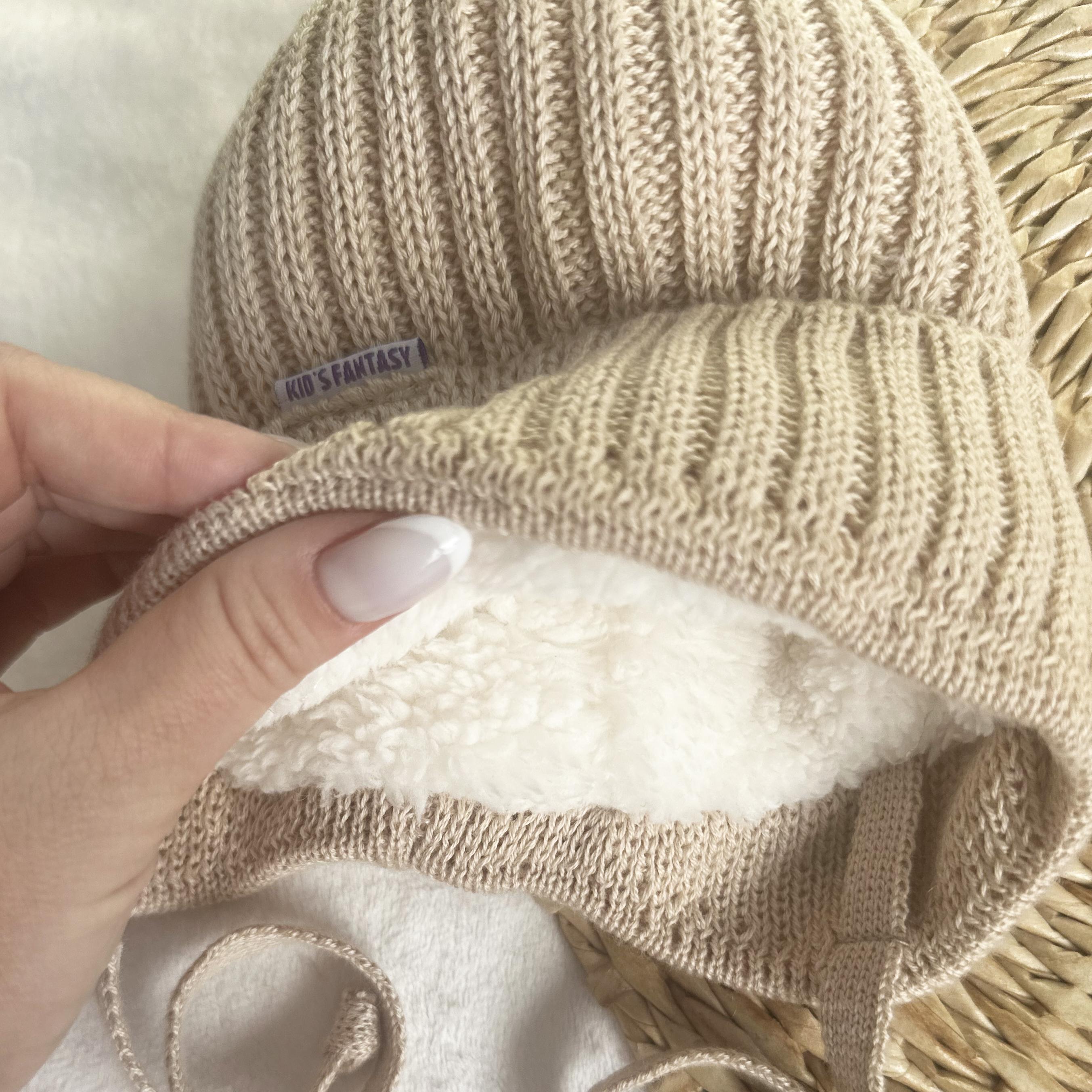 Шапочки, хустинки. Шапочка "Sweety" бежева 4019-011124