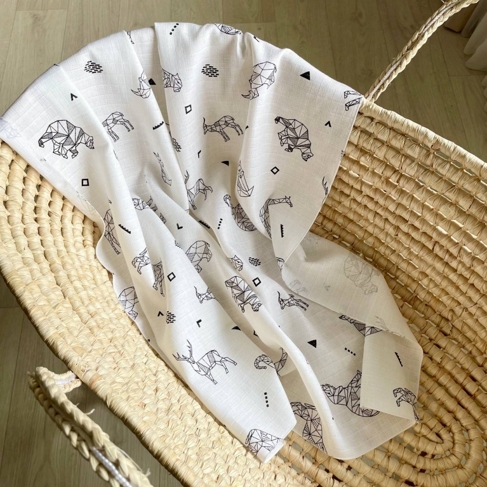 Підгузки та пелюшки. Пелюшка муслін Звірі геометрія 466657