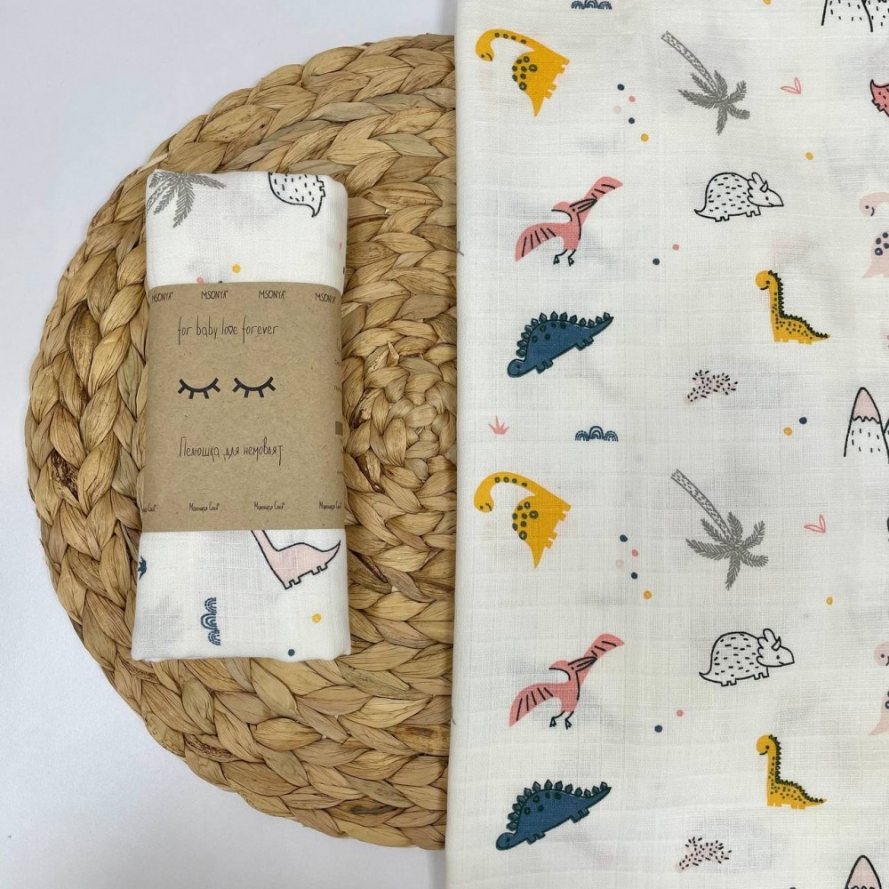 Підгузки та пелюшки. Пелюшка муслін Діно малюки 4666710
