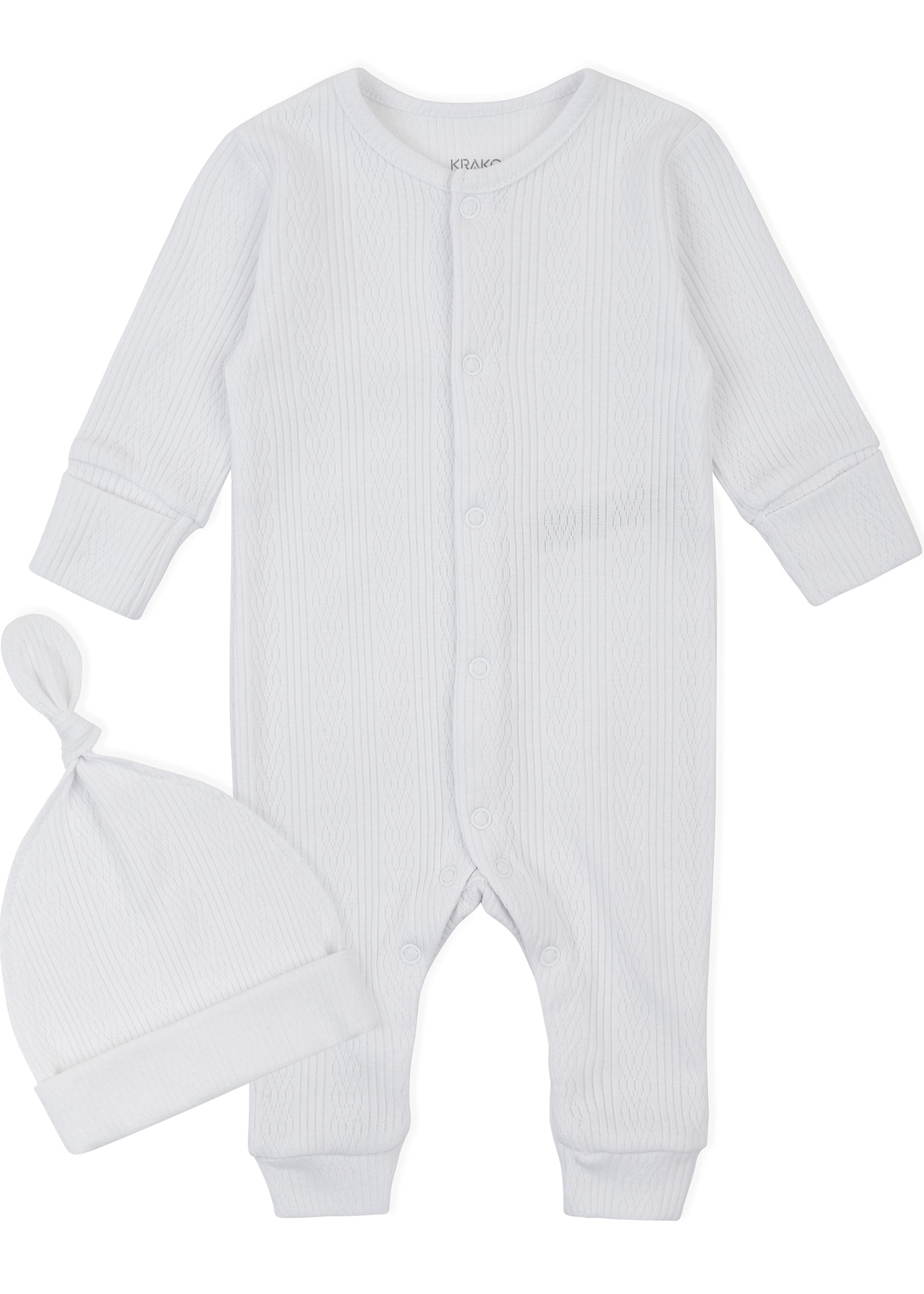 Комплекти. Набір святковий білий "Ажур": чоловічок та шапочка 5037S31