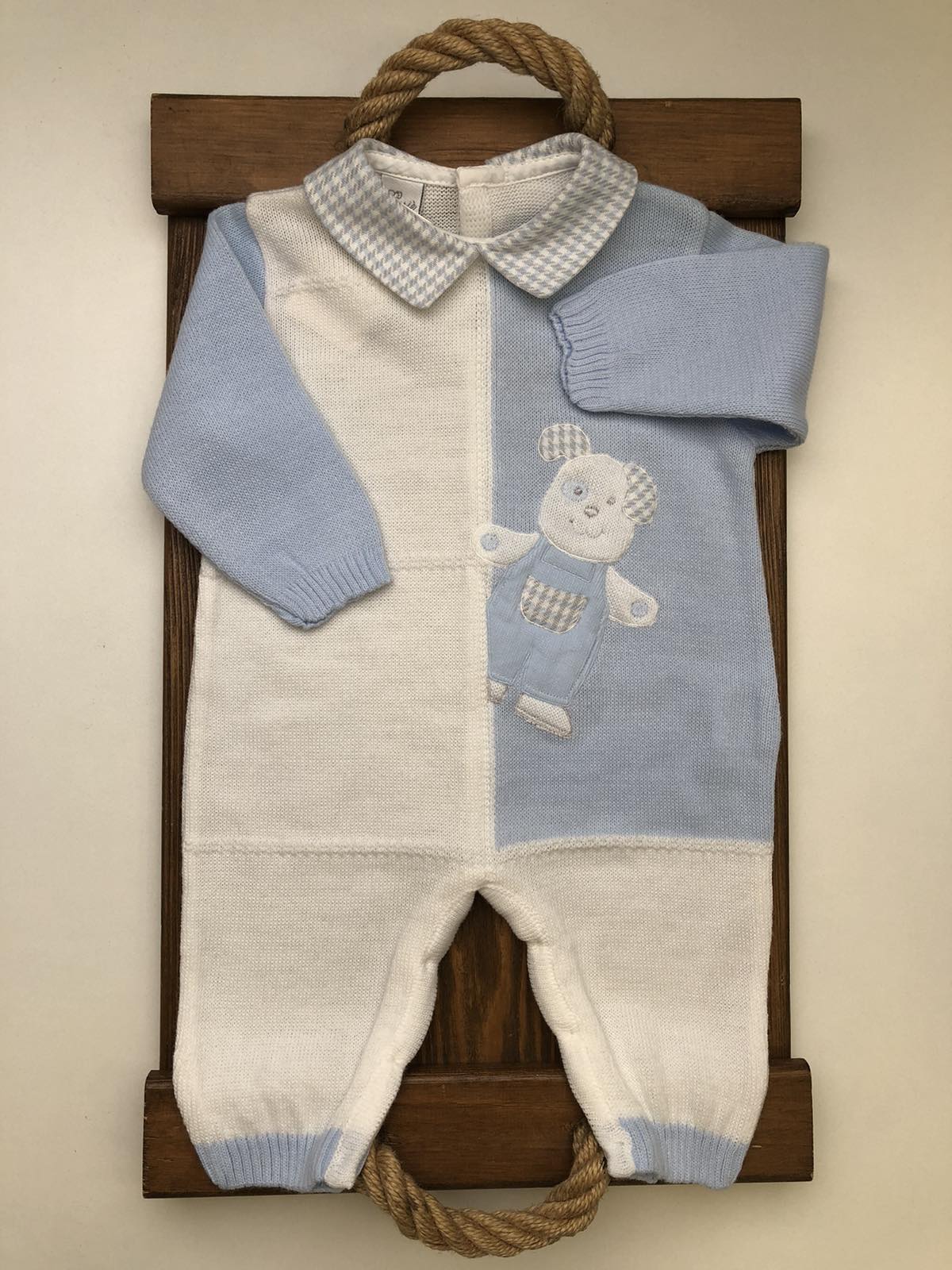 Чоловічок, повзунки. Чоловічок вязаний Lusie для хлопчика 56-10-1553