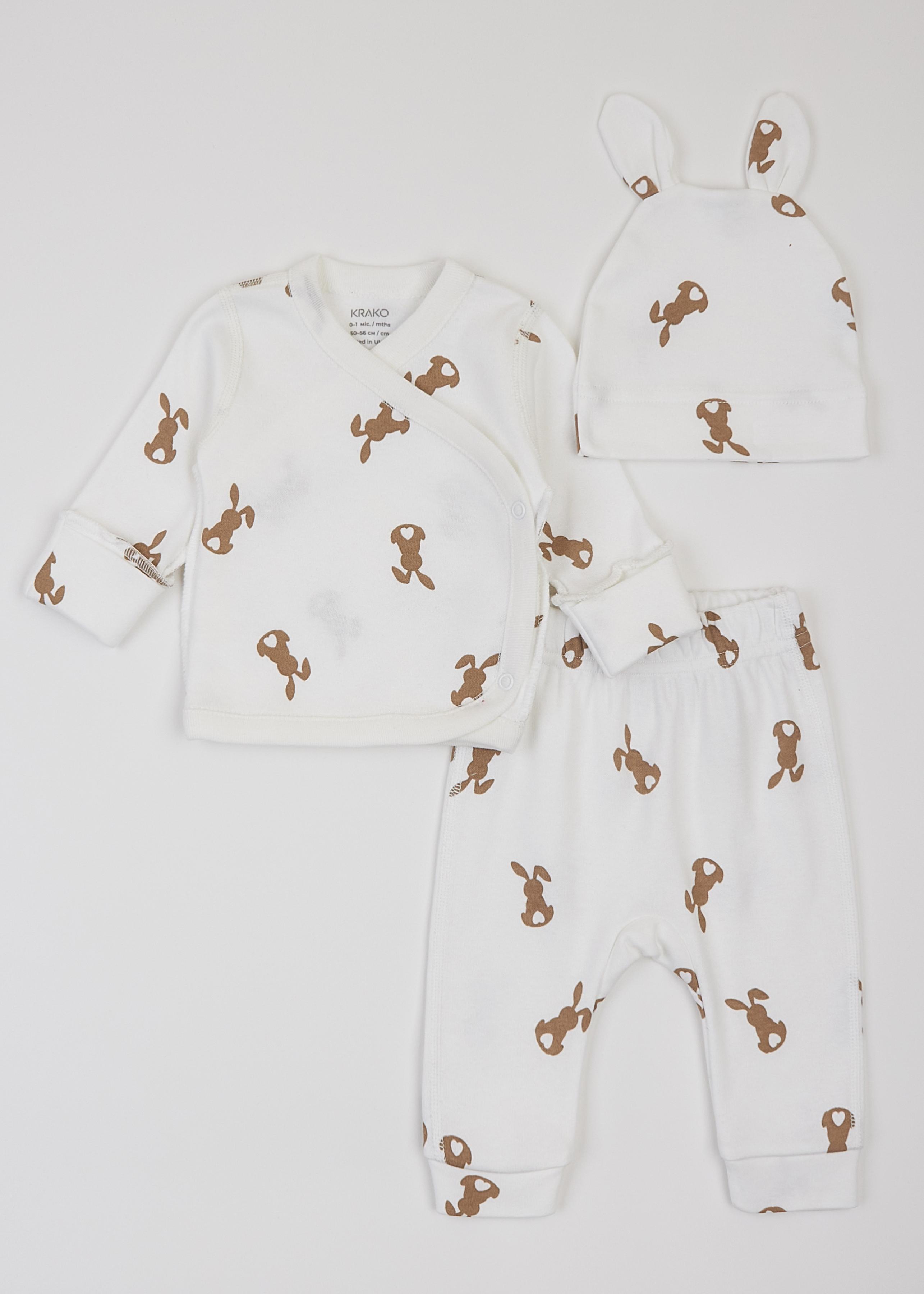 Комплекти. Набір утепленний Зайчики: кофт., штанці, шапочка 6040S31