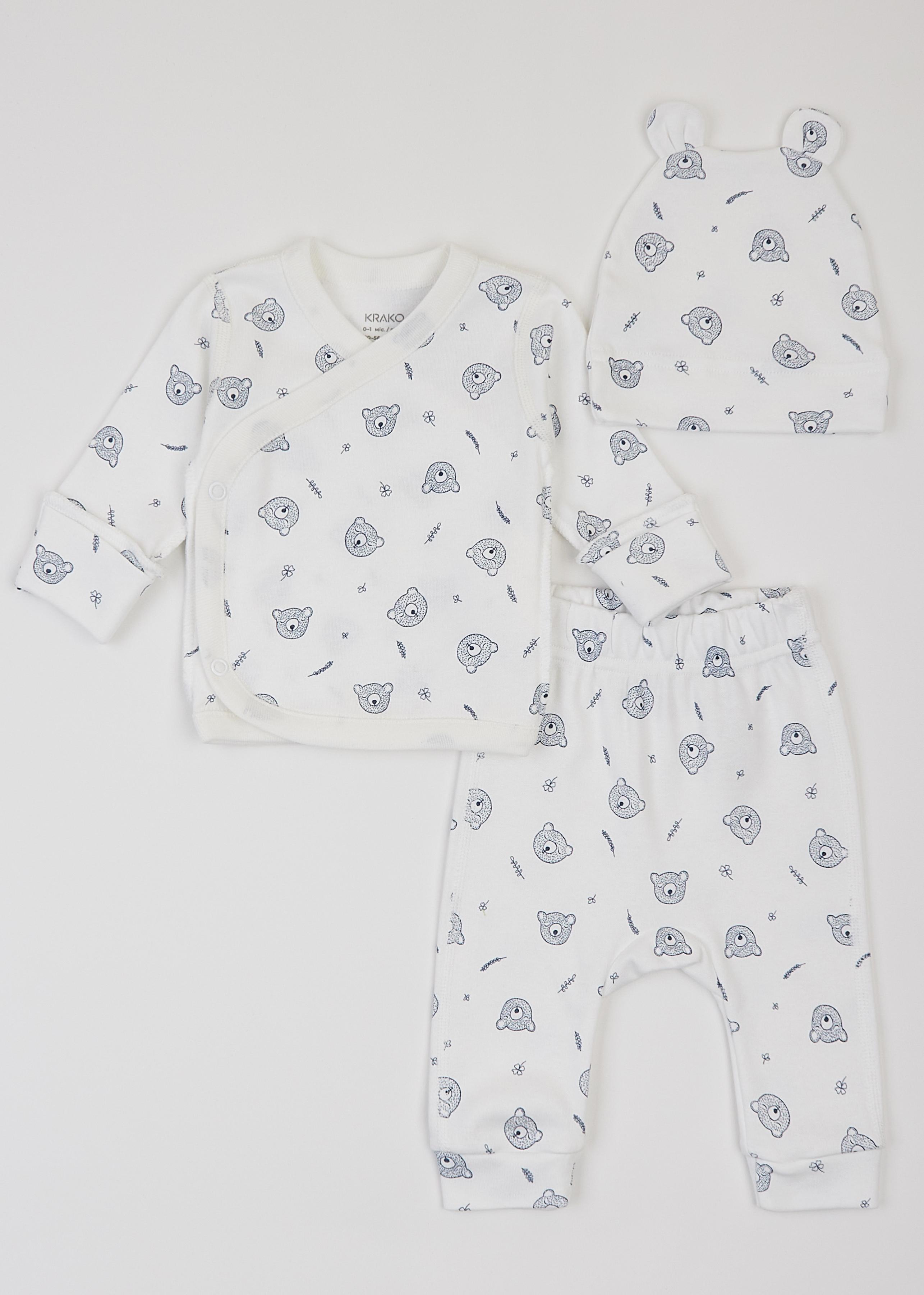 Комплекти. Набір утепленний Ведмедикии: кофт., штанці та шапочка 6040S32