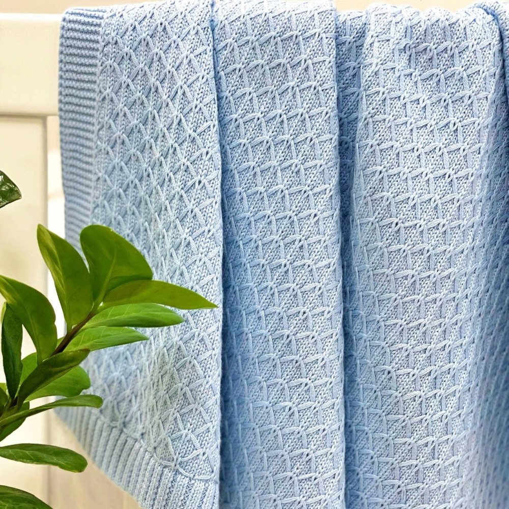 Пледи та конверти. Плед Ромб дрібний блакитний 5436 937407