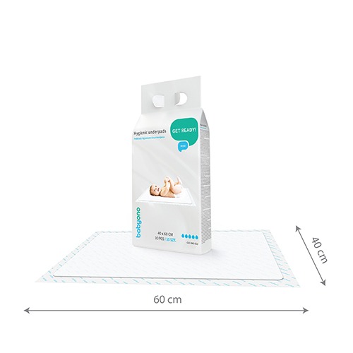 Підгузки та пелюшки. Гігієнічна пелюшка (40х60 см.) 10шт./ "Babyono" BO-513