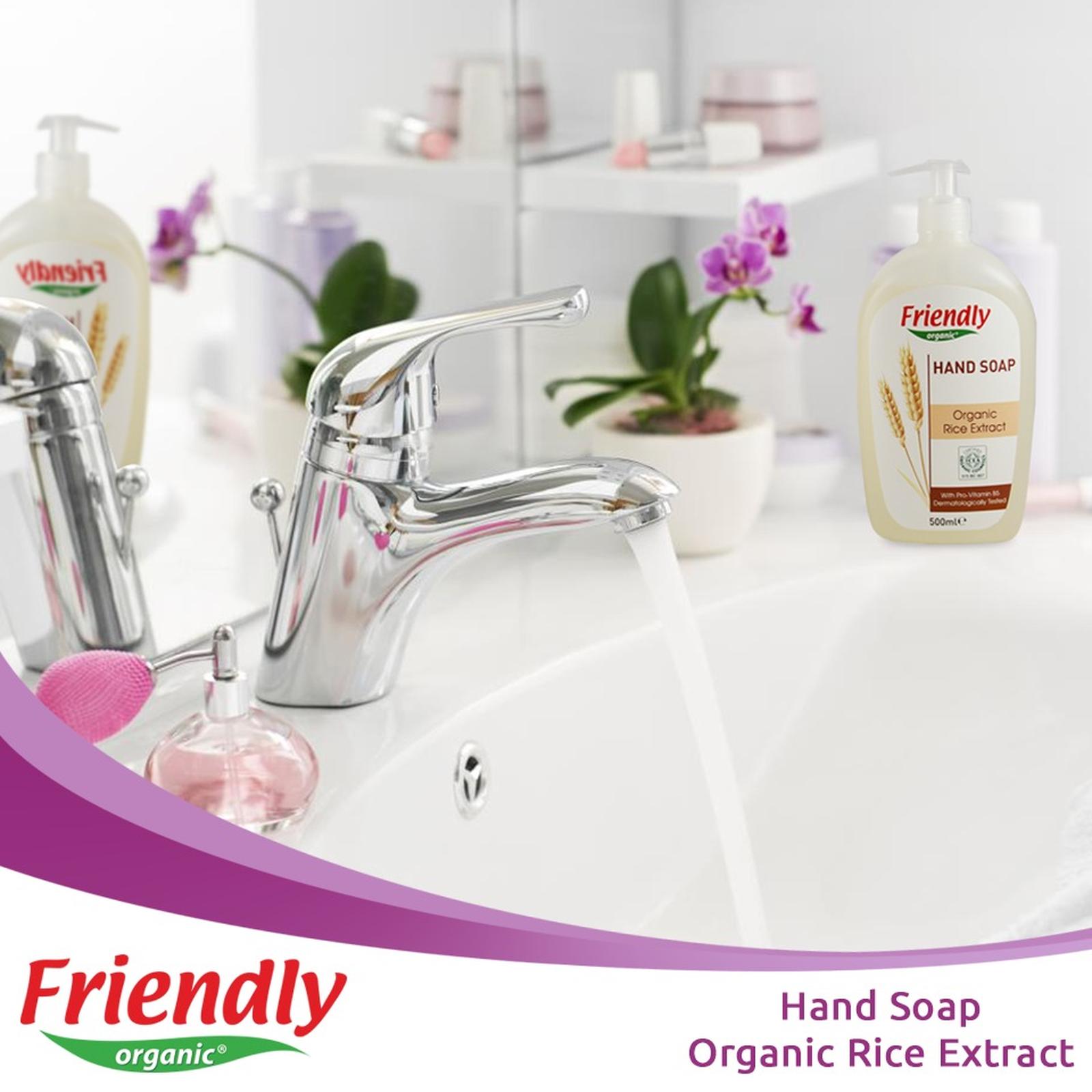 Щоденний догляд та здоров’я. Екологічне мило для рук торговельної марки “FRIENDLY ORGANIC”. Екстракт рису 500мл
