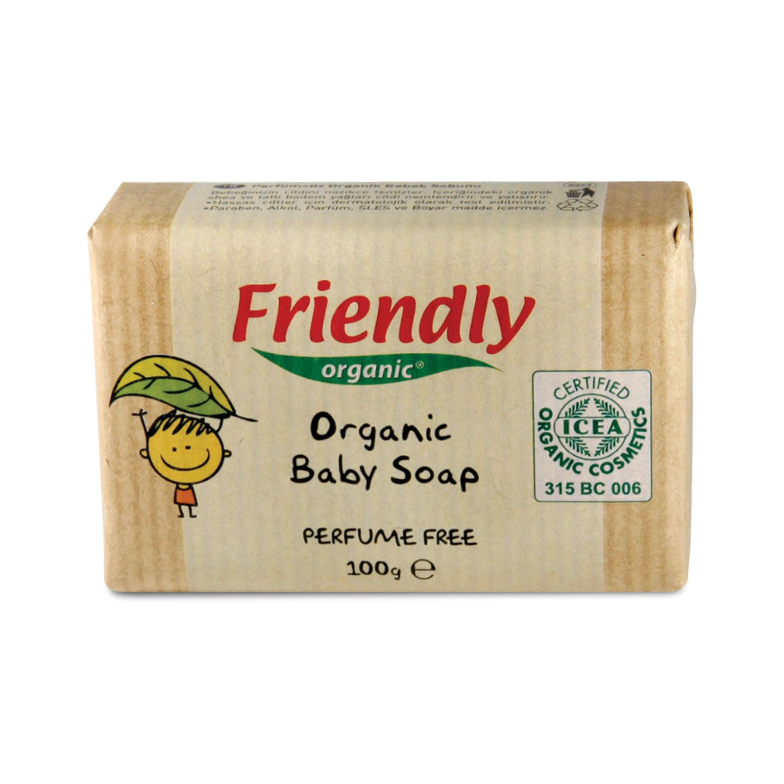 Купання та гігієна. Дитяче мило торговельної марки "FRIENDLY ORGANIC". 100 гр.