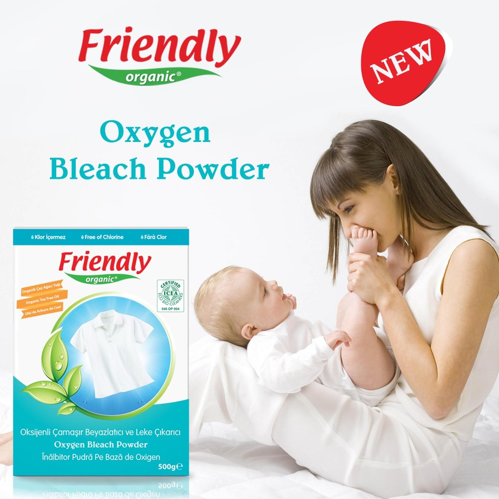 Щоденний догляд та здоров’я. Органічний кисневий порошок для видалення плям торговельної марки "FRIENDLY ORGANIC". 500гр.