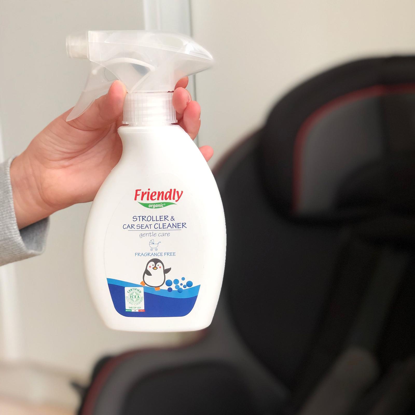 Щоденний догляд та здоров’я. Органічний засіб для чищення дитячих стільчиків, колясок та автомобільних сидінь торговельної марки "FRIENDLY ORGANIC". 250мл.